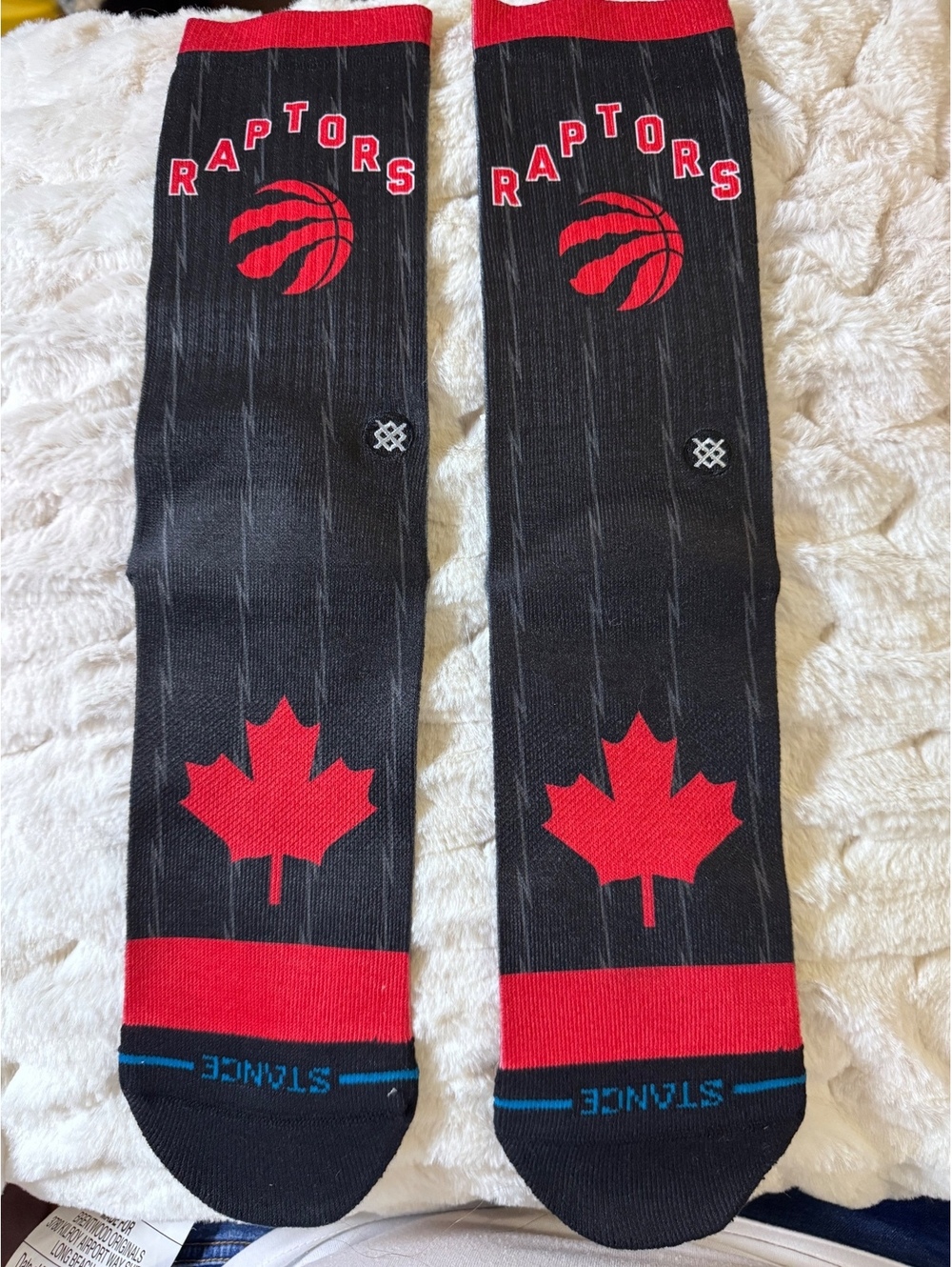Stance Toronto Raptors Men's Black and Red Athletic Socks - NEW Factory Seconds